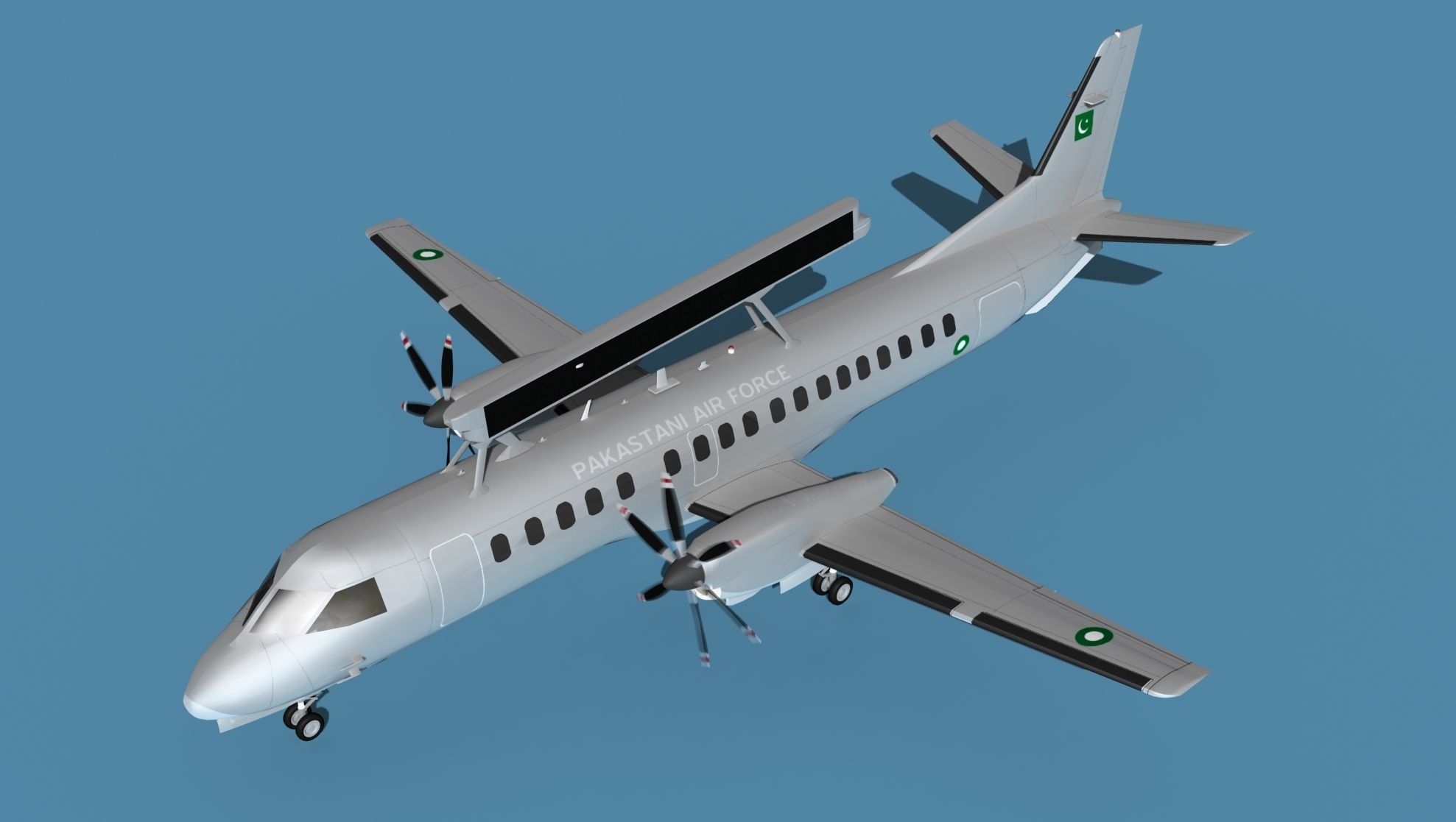 SAAB SF2000 AEWAC V02 Pakistan 3D model_10