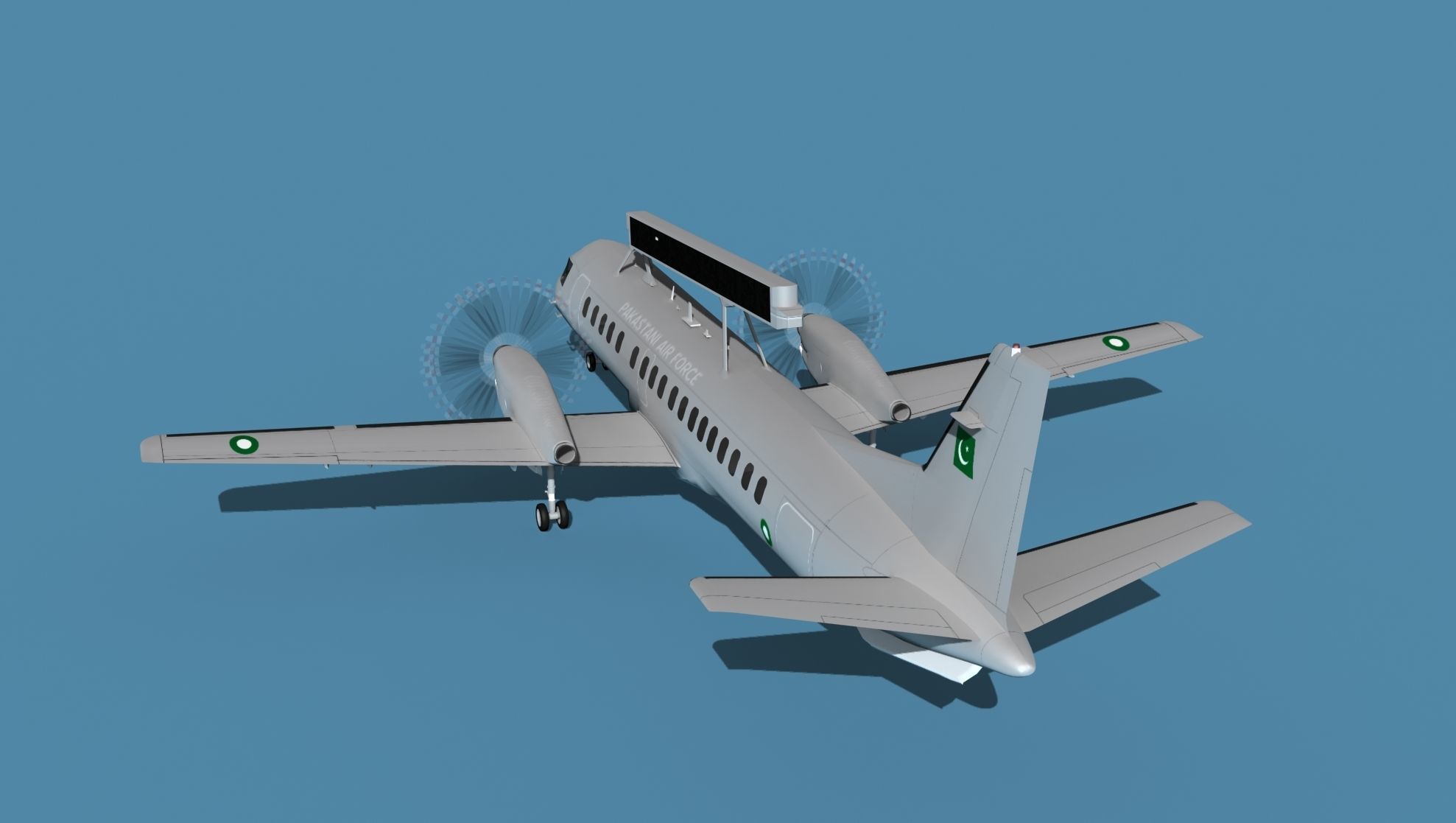 SAAB SF2000 AEWAC V02 Pakistan 3D model_7