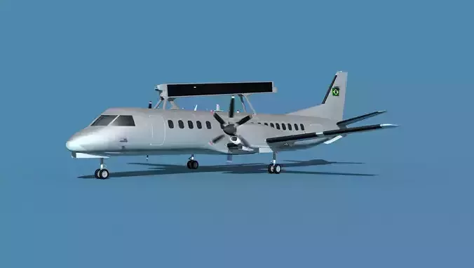 SAAB SF2000 AEWAC V03 Brazil 3D model