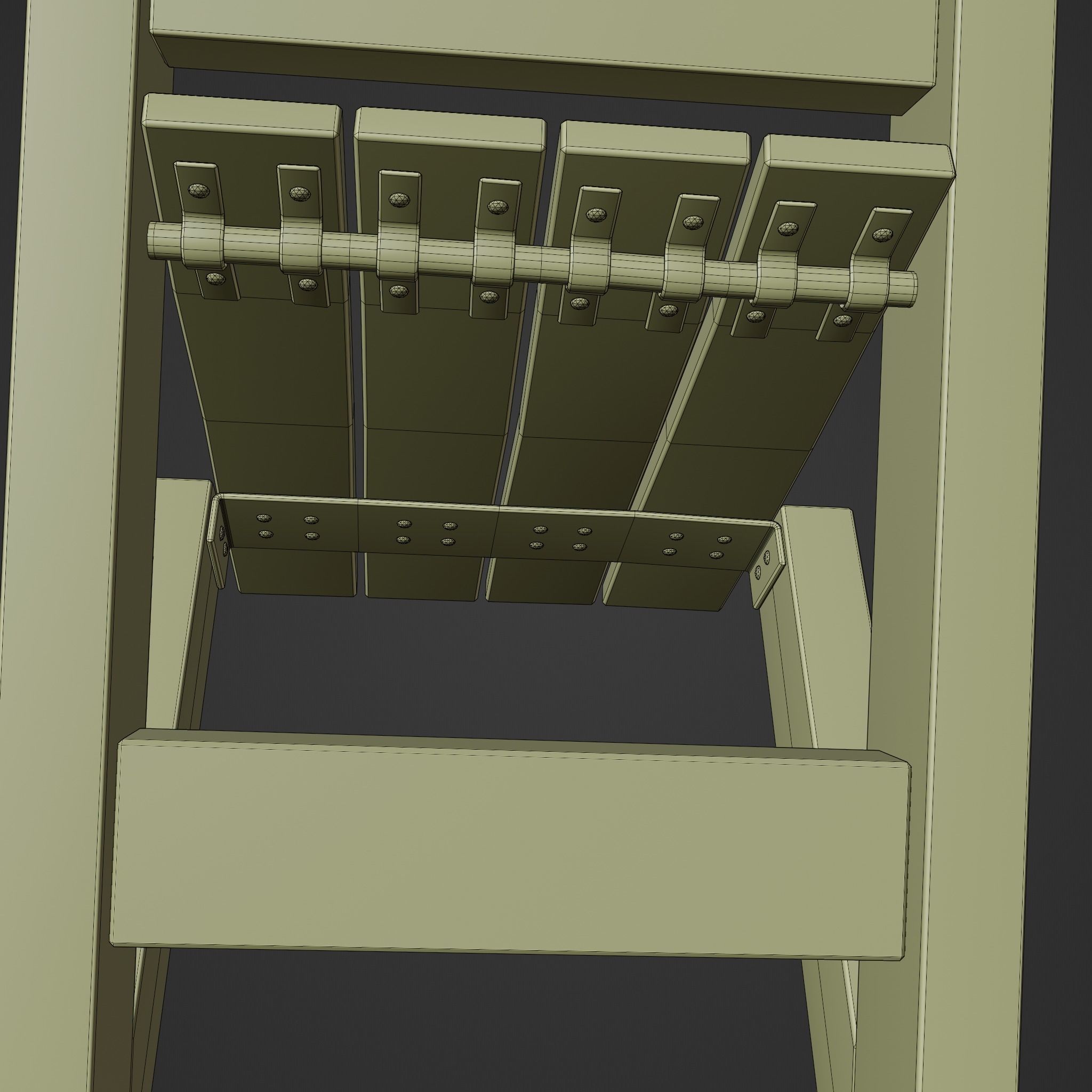 Medevil grinding wheel Low-poly 3D model_13