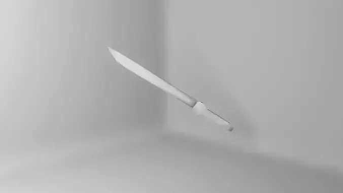 Katana knife hanging on wall