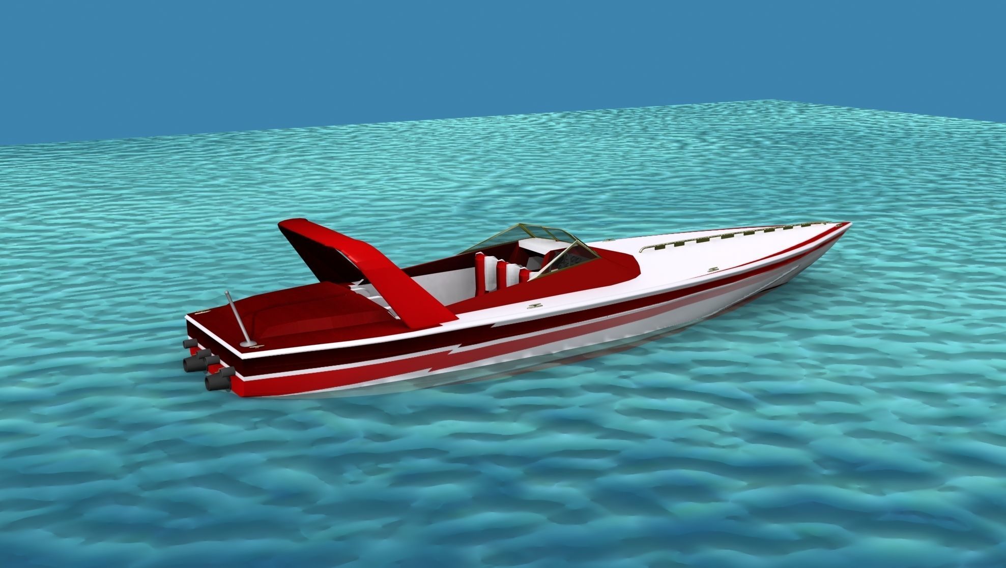 Phazer 38 Cigarette Boat V01 3D model_5
