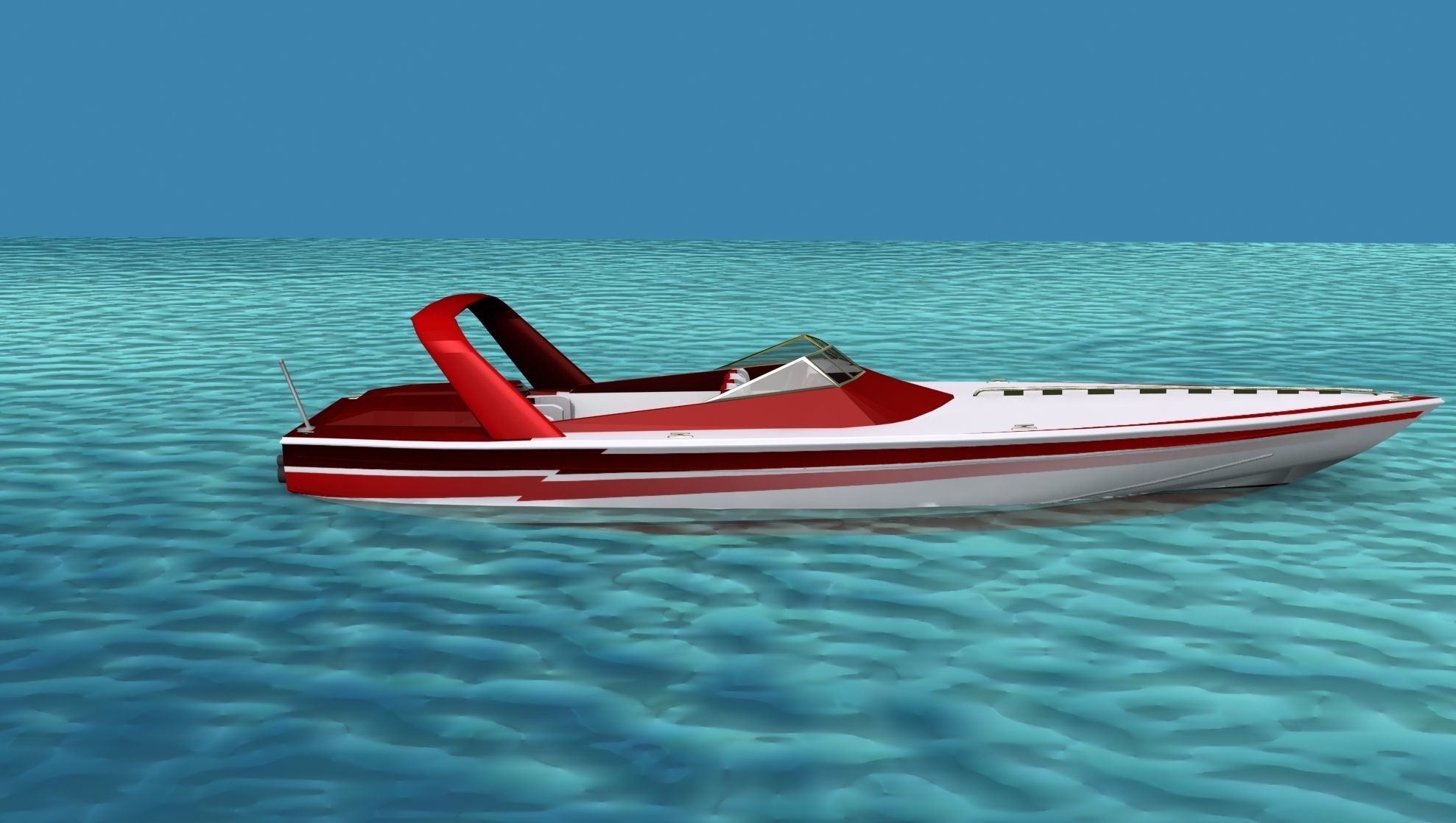 Phazer 38 Cigarette Boat V01 3D model_4