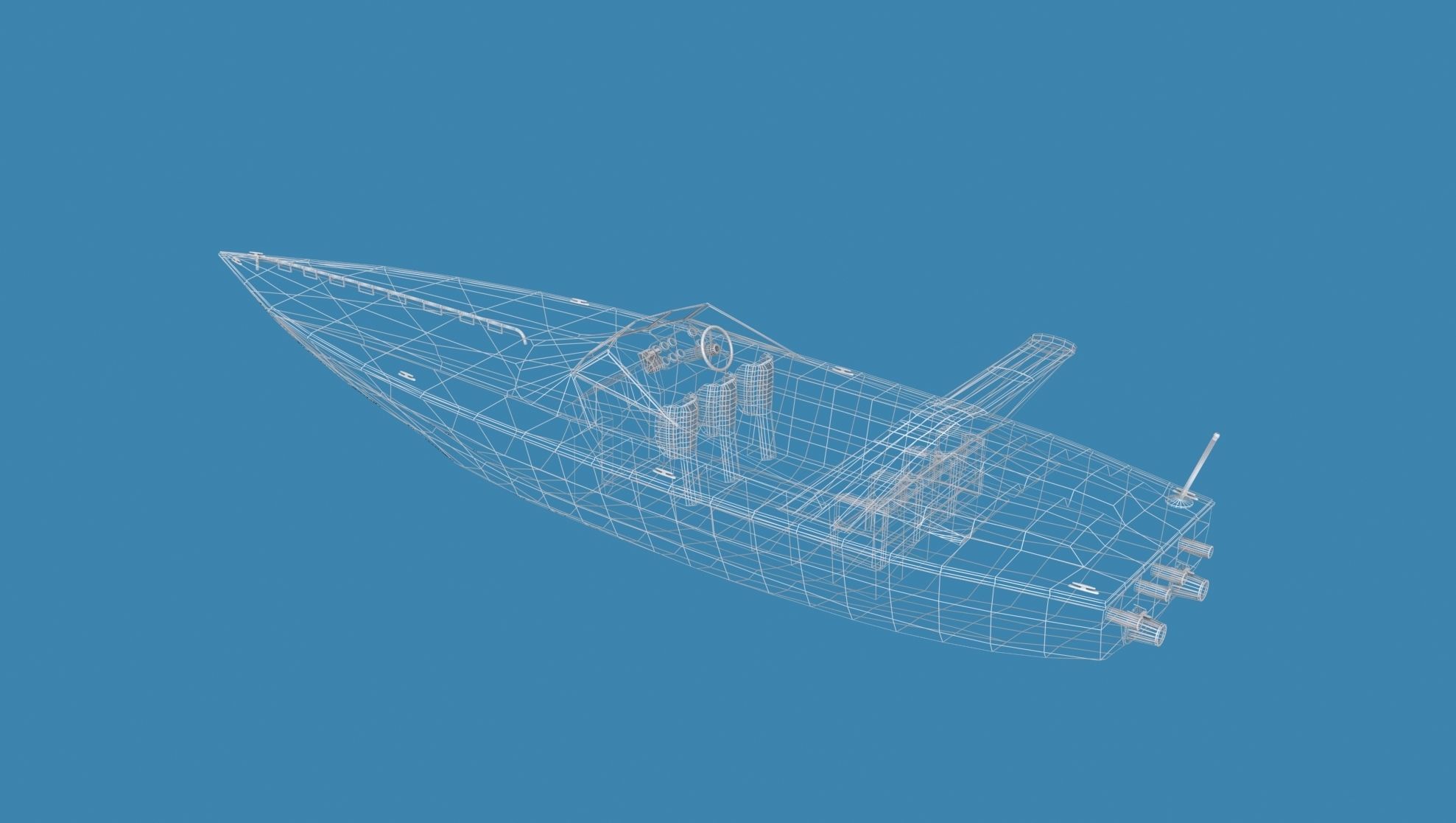Phazer 38 Cigarette Boat V01 3D model_15