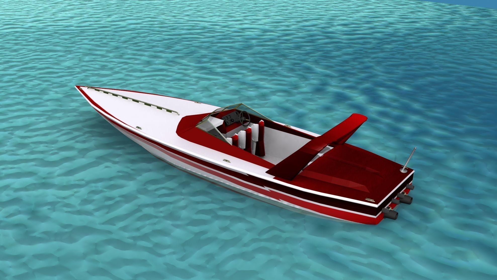 Phazer 38 Cigarette Boat V01 3D model_8