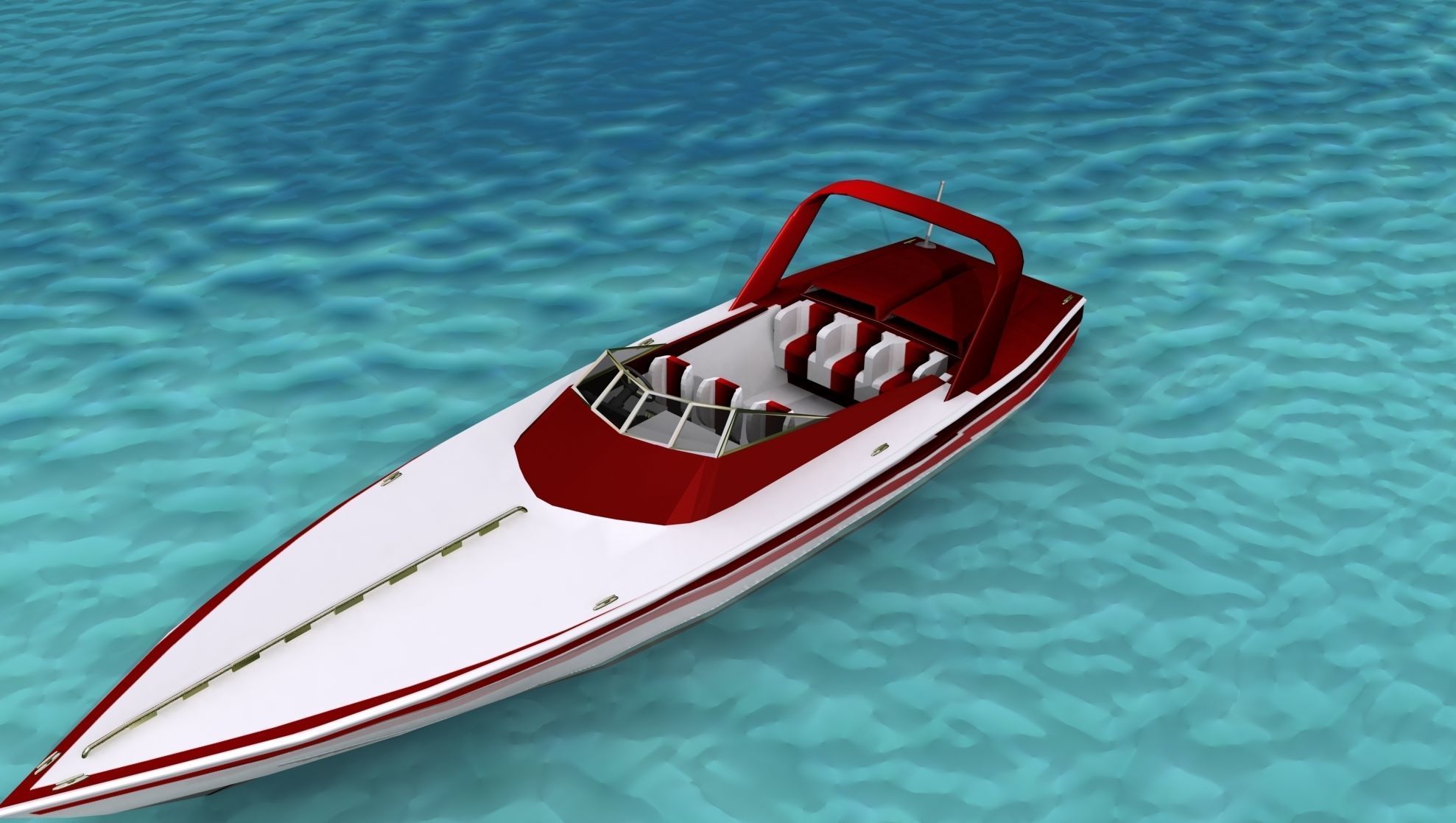 Phazer 38 Cigarette Boat V01 3D model_10