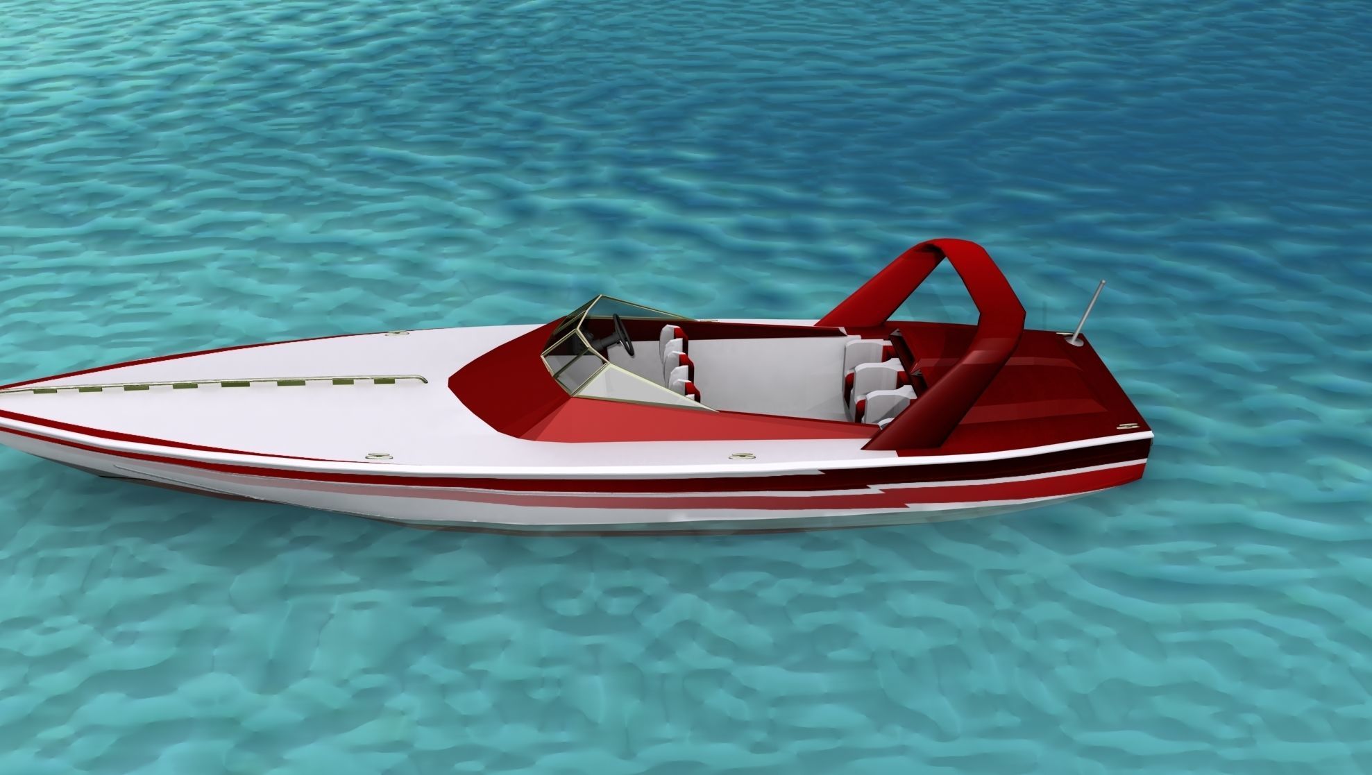 Phazer 38 Cigarette Boat V01 3D model_9