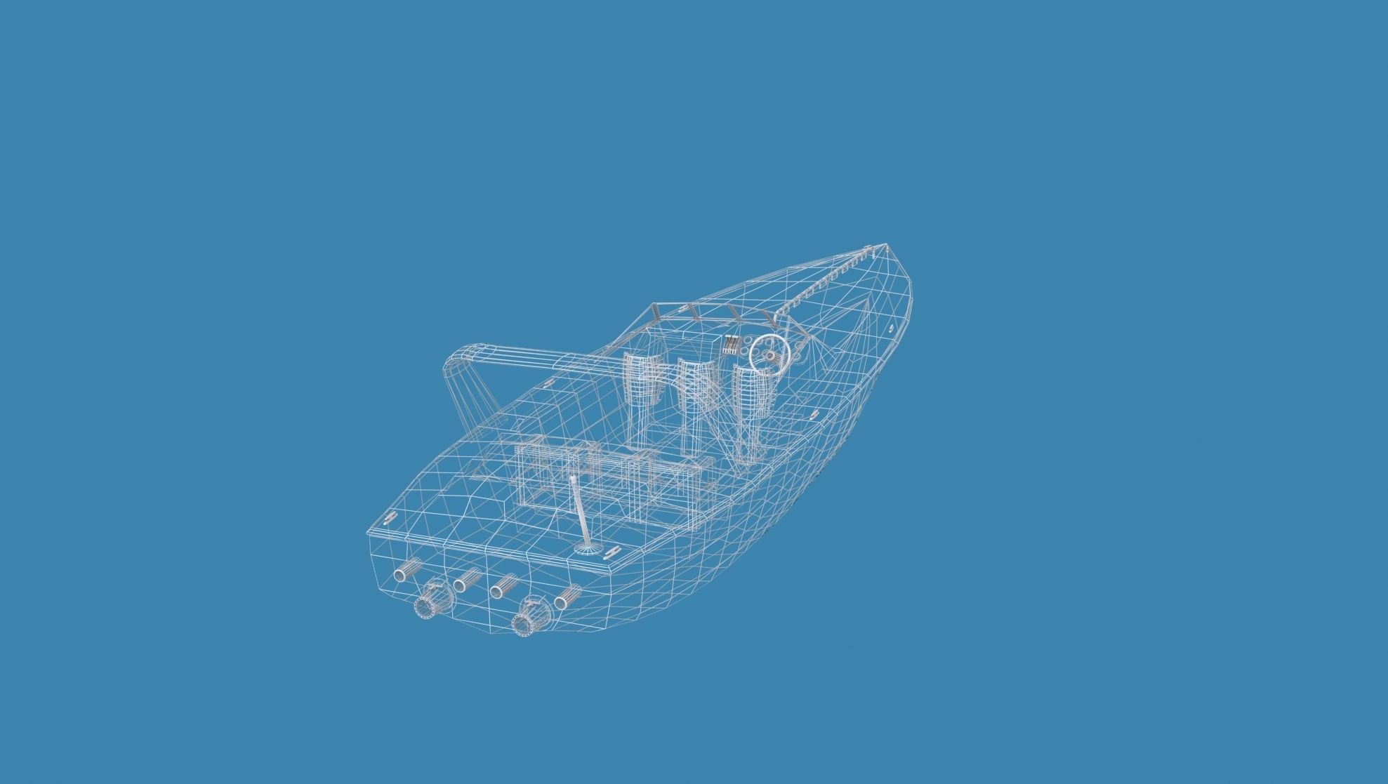 Phazer 38 Cigarette Boat V01 3D model_14