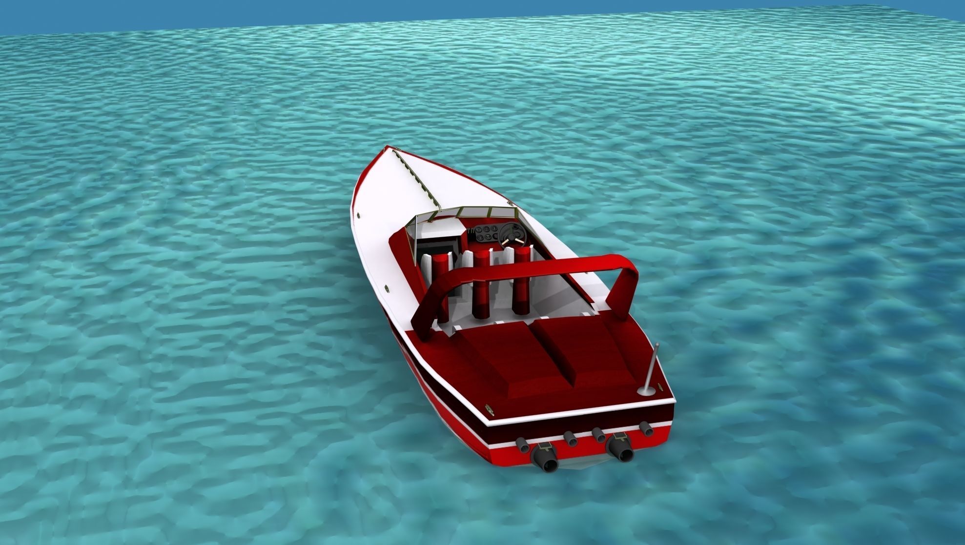 Phazer 38 Cigarette Boat V01 3D model_7