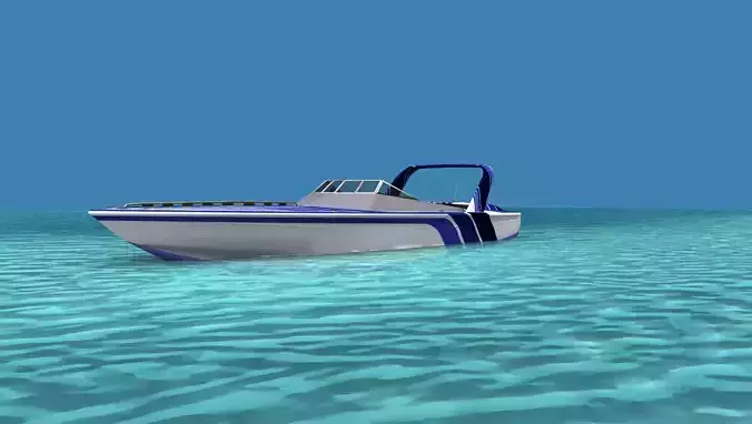 Phazer 38 Cigarette Boat V03 3D model