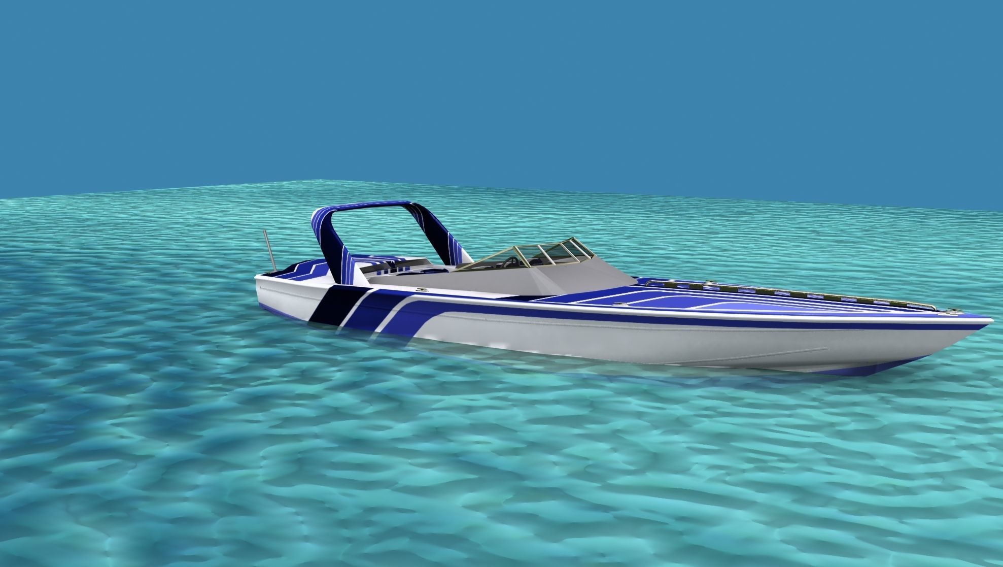 Phazer 38 Cigarette Boat V03 3D model_3