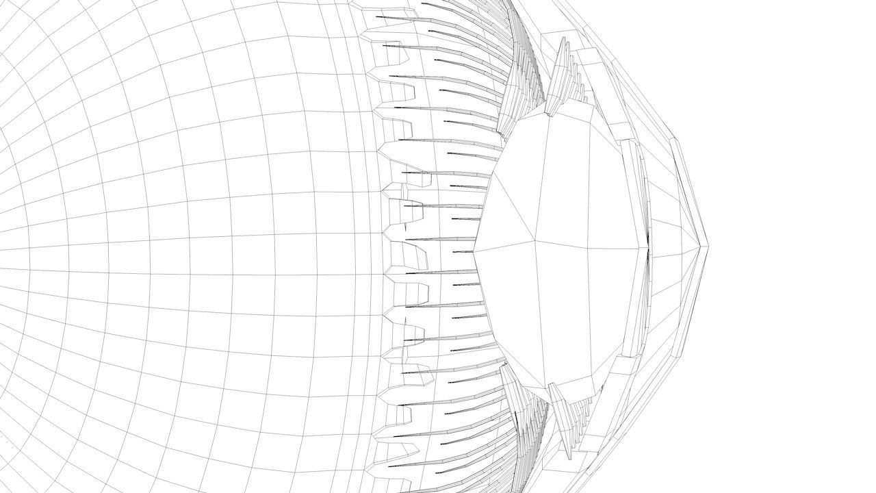 Eye anatomy cross section - inner structure Low-poly 3D model_16
