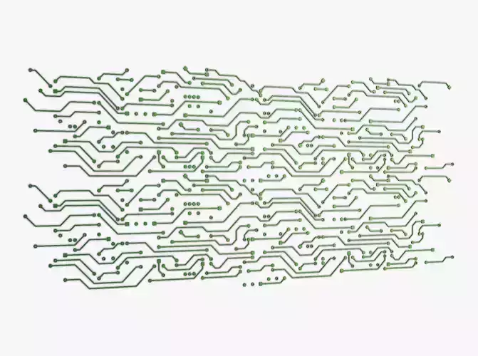 Electronic Circuit Board Pattern M 1 3D model