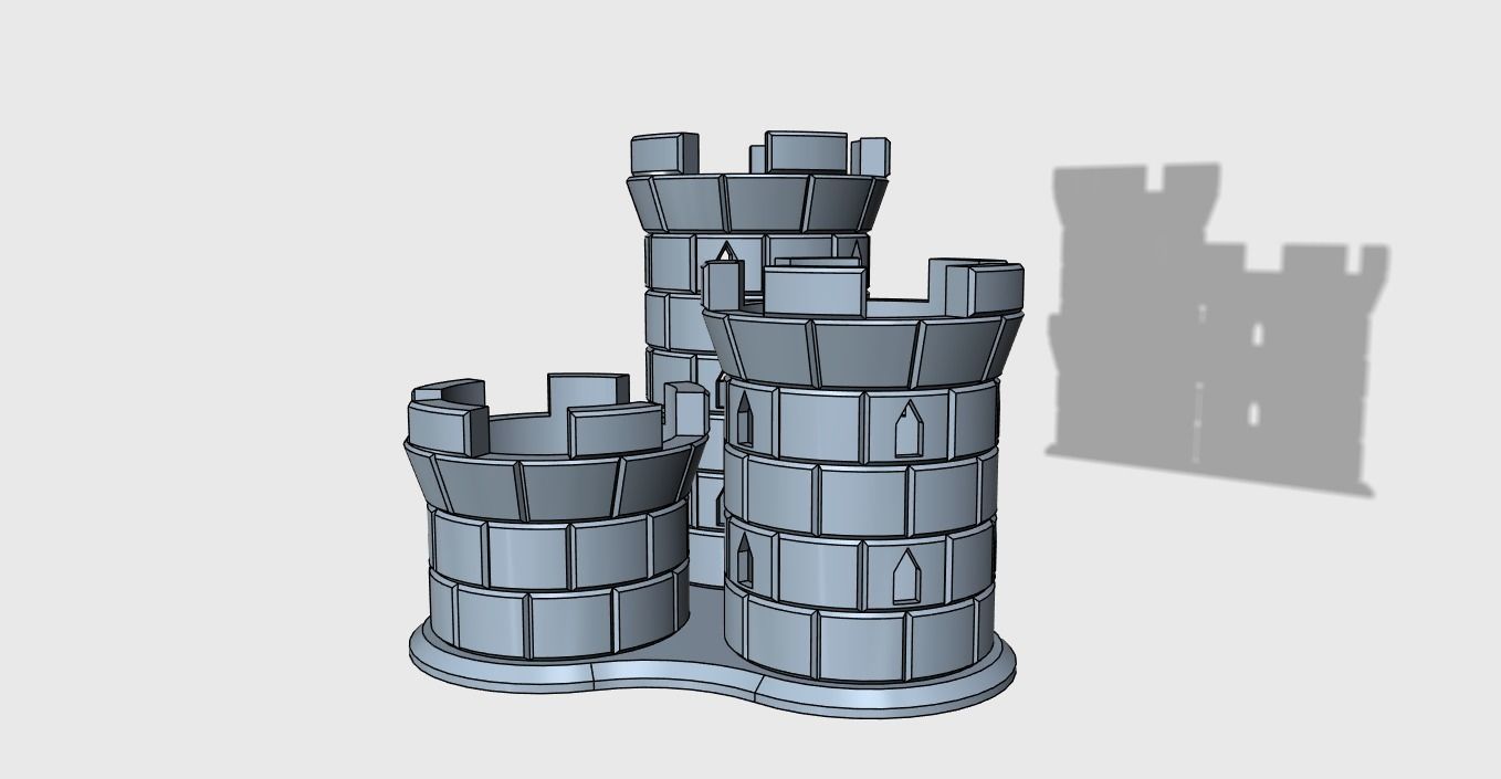 Pencil Holder 3 Towers easy print 3D print model_3