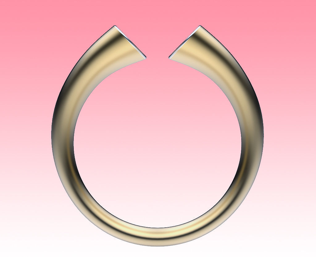 Ring Two Hearts 3D print model_3