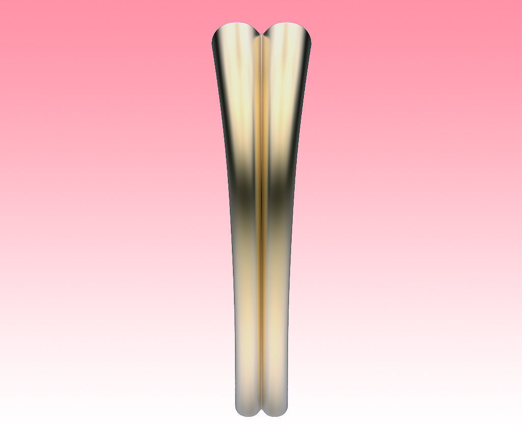 Ring Two Hearts 3D print model_5