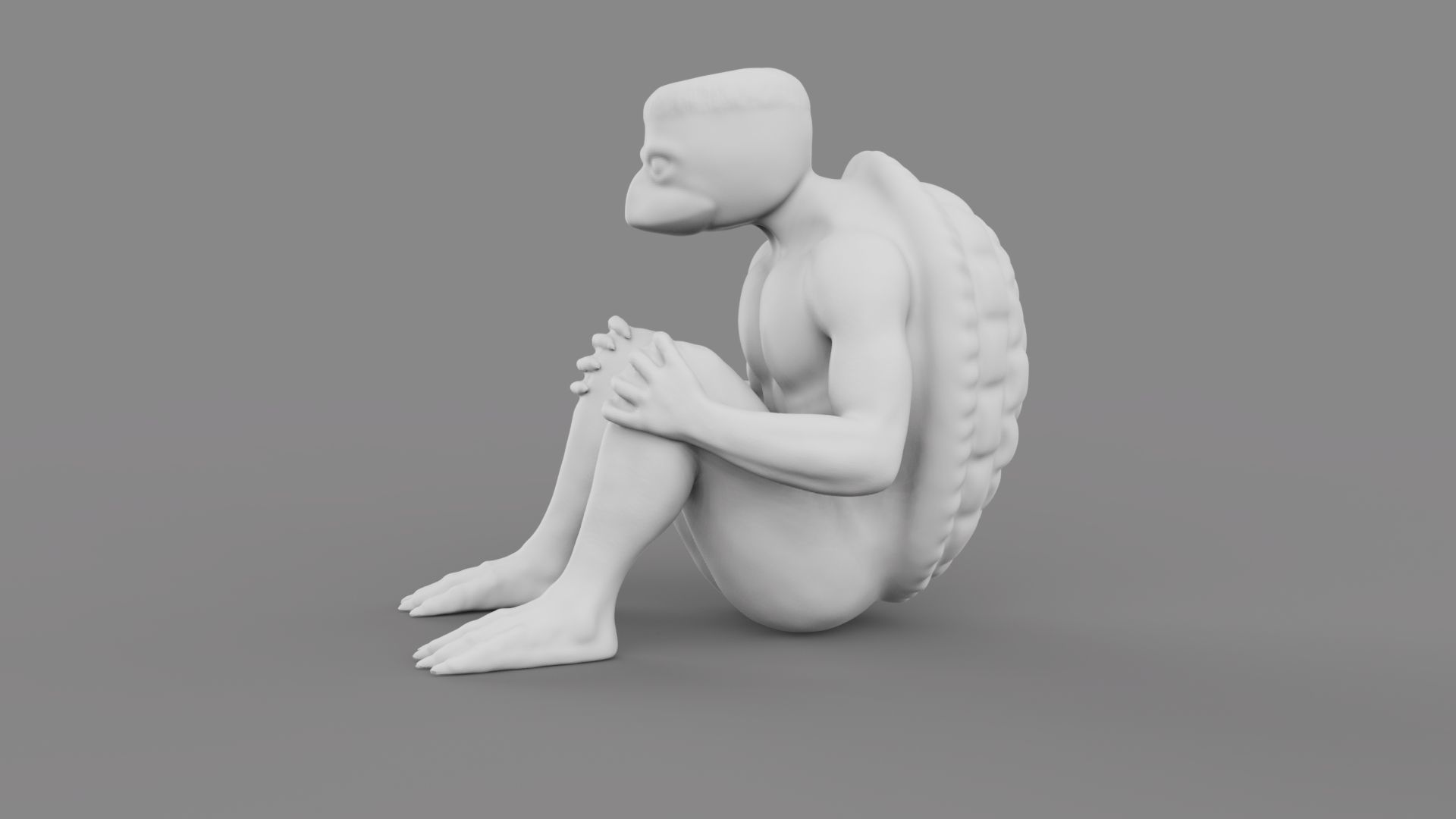 Kappa turtle Low-poly 3D model_18