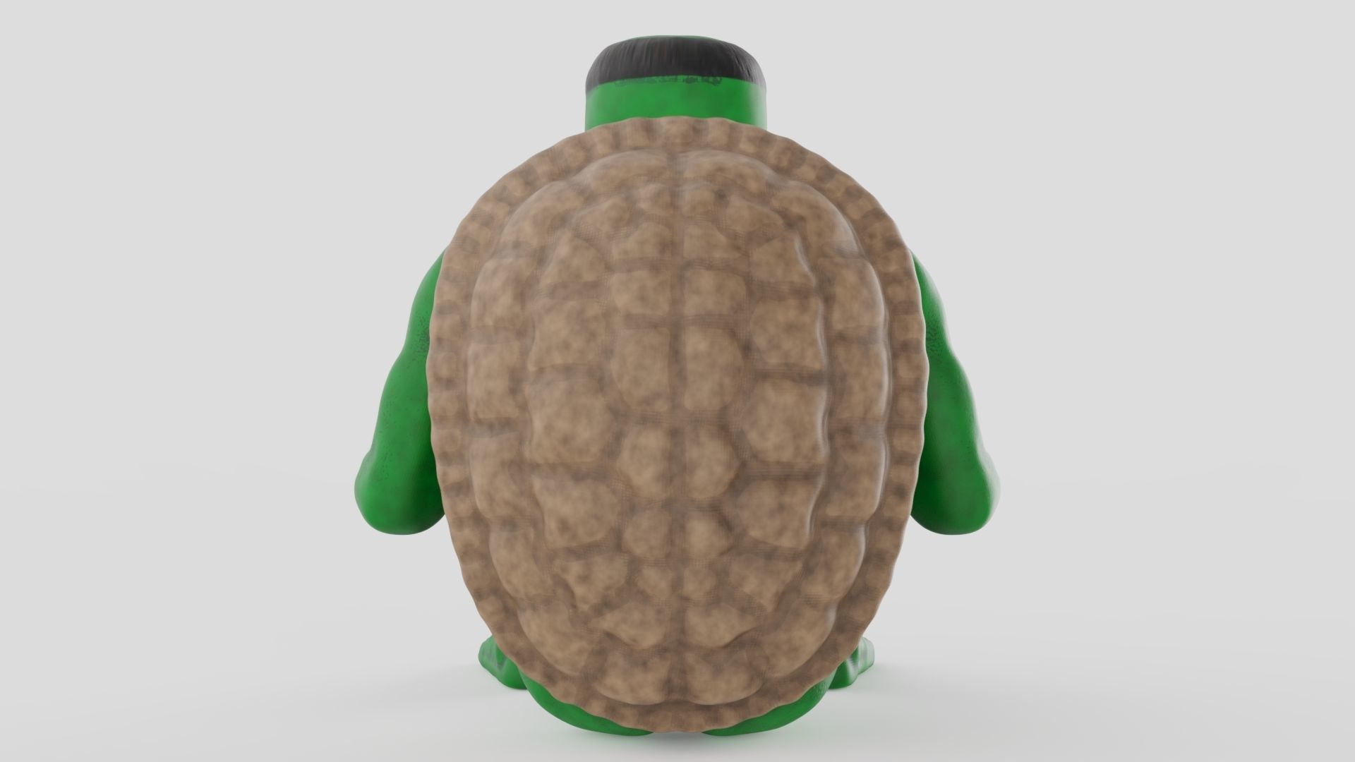 Kappa turtle Low-poly 3D model_4