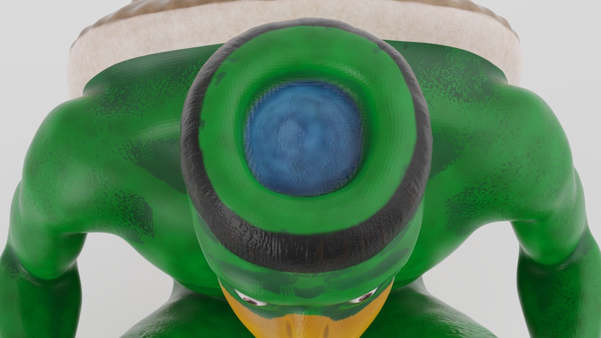 Kappa turtle Low-poly 3D model_6