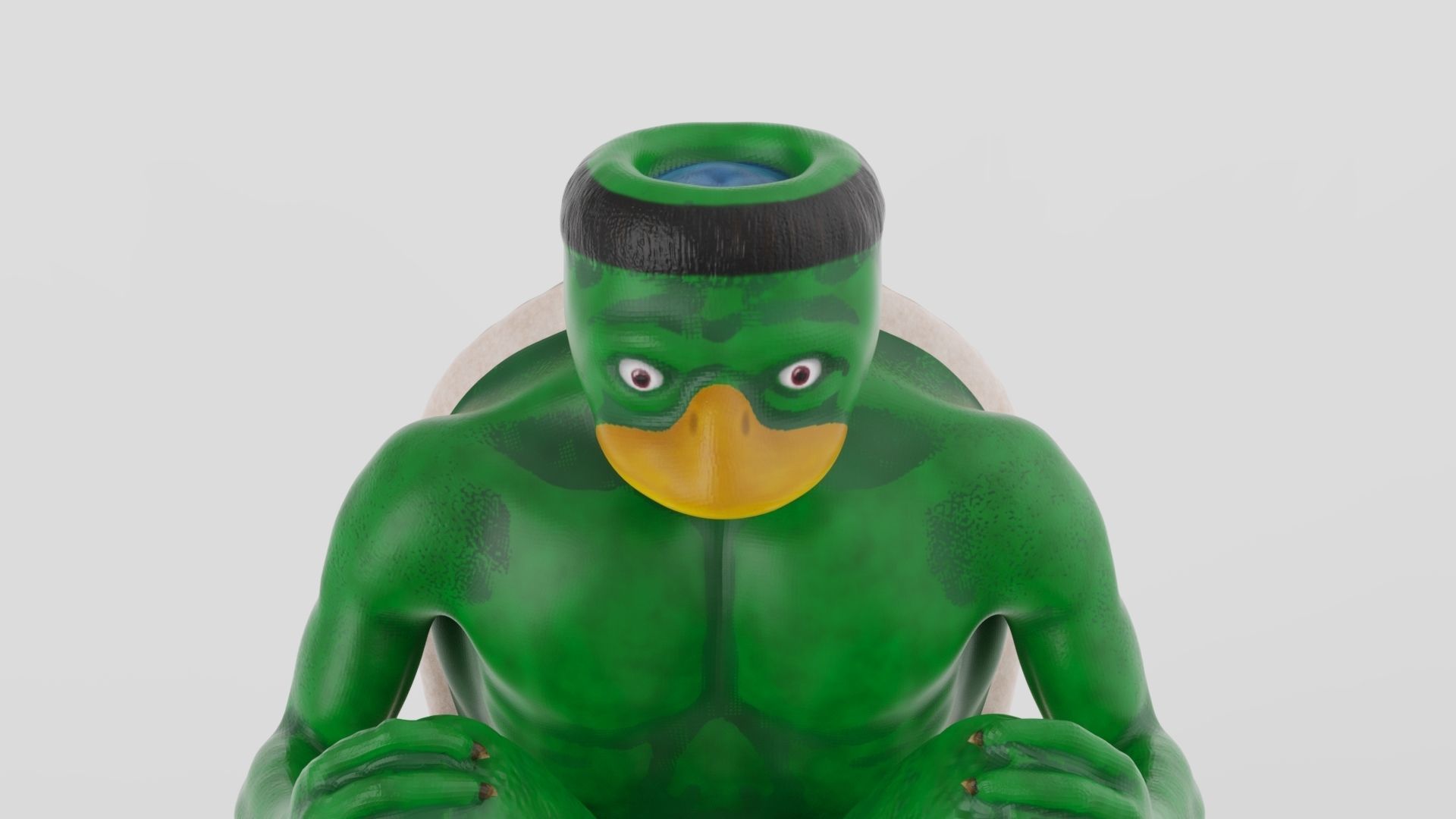 Kappa turtle Low-poly 3D model_17