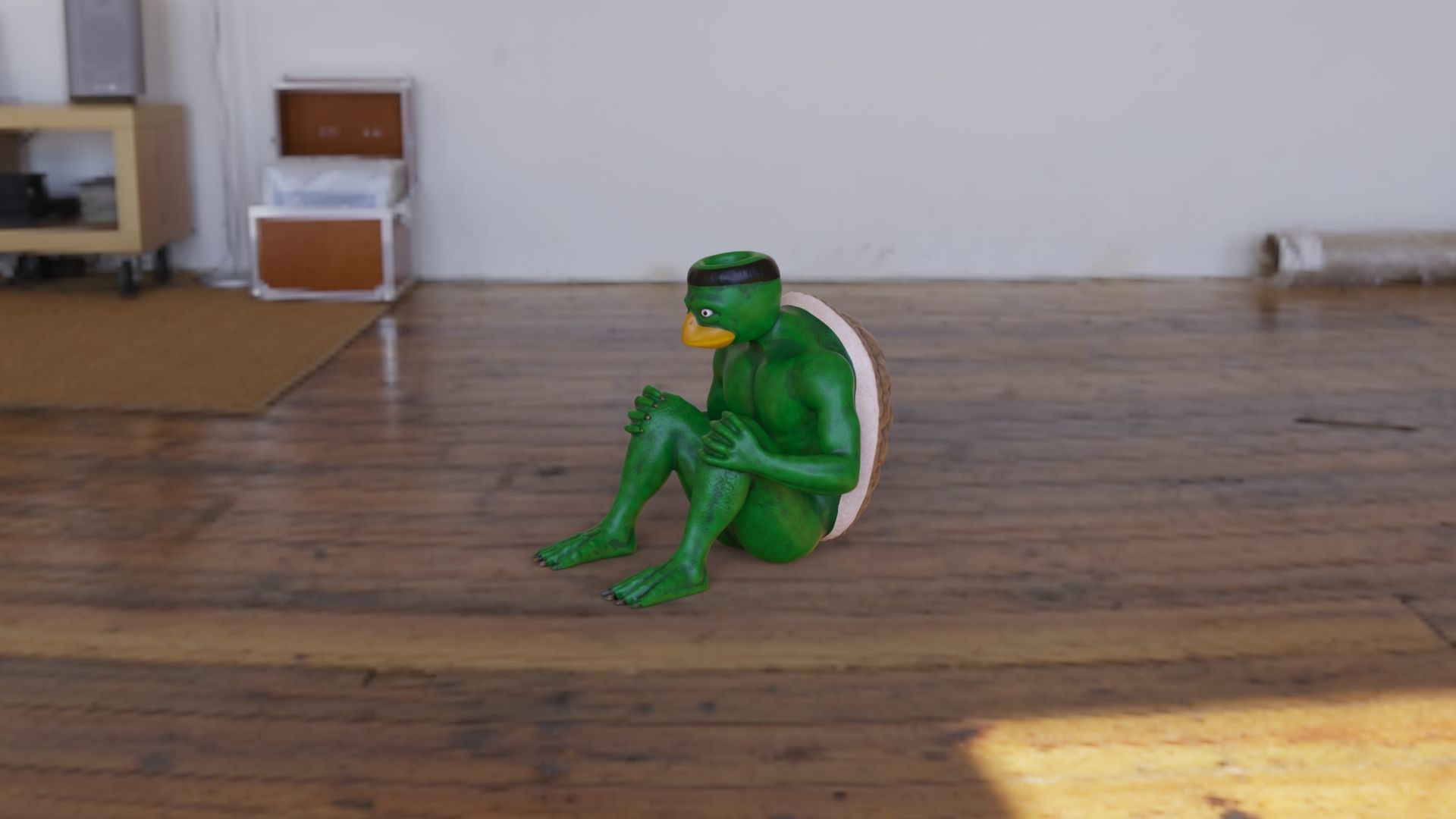 Kappa turtle Low-poly 3D model_20