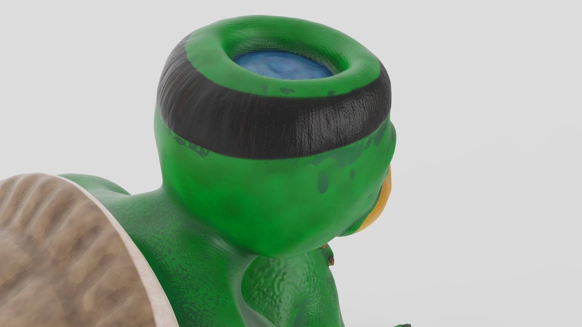 Kappa turtle Low-poly 3D model_7