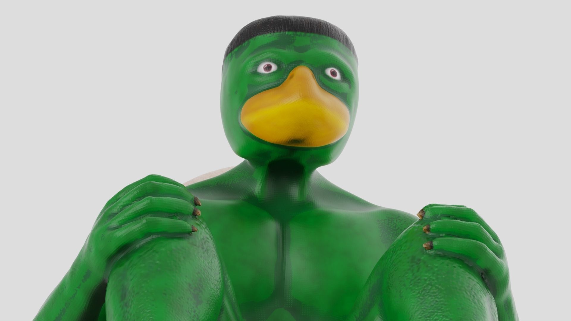 Kappa turtle Low-poly 3D model_11