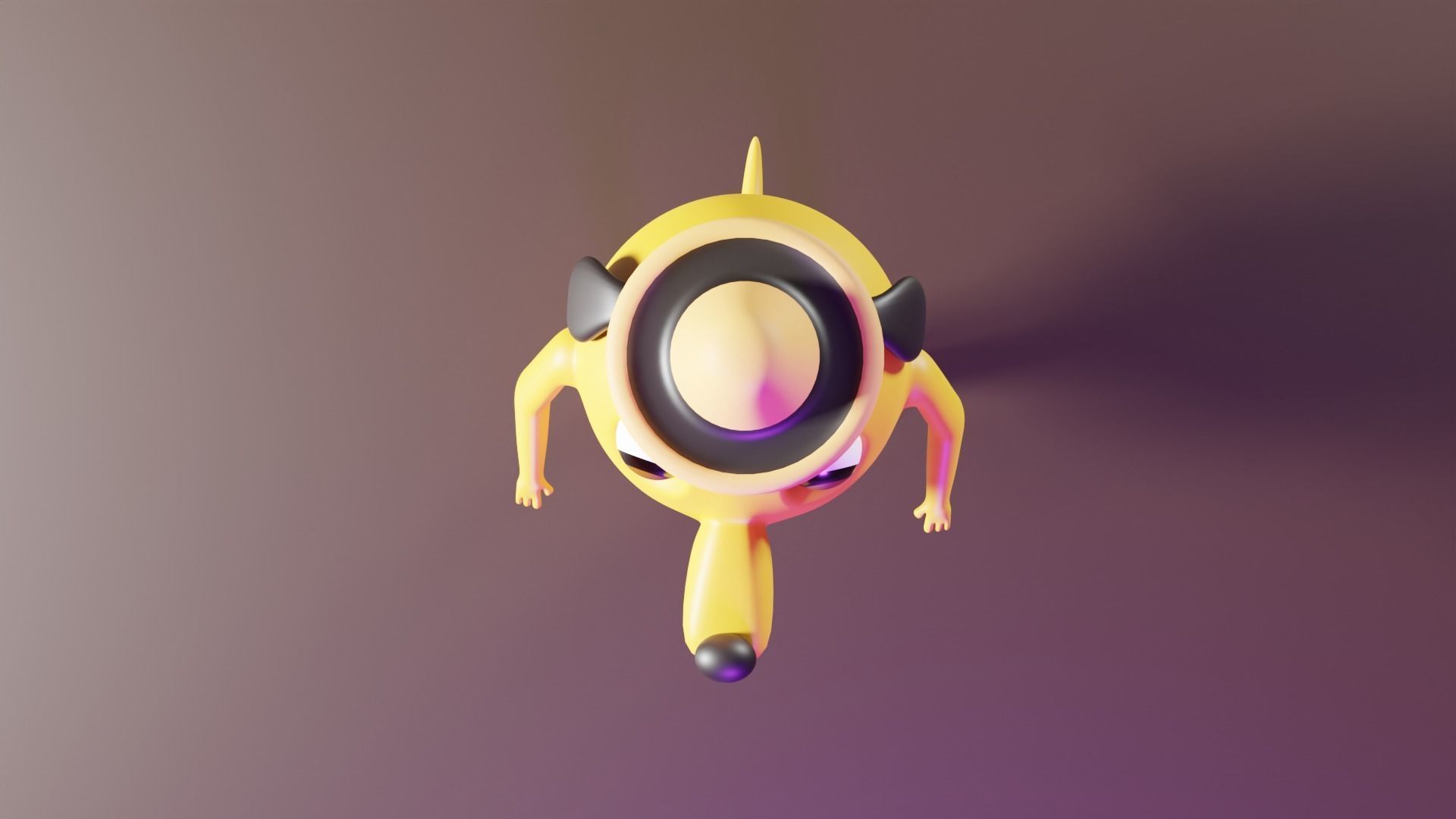 Doggy banana wearing hat Free low-poly 3D model_4