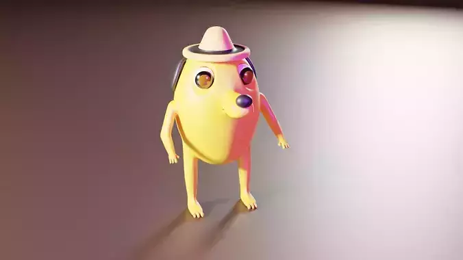 Doggy banana wearing hat