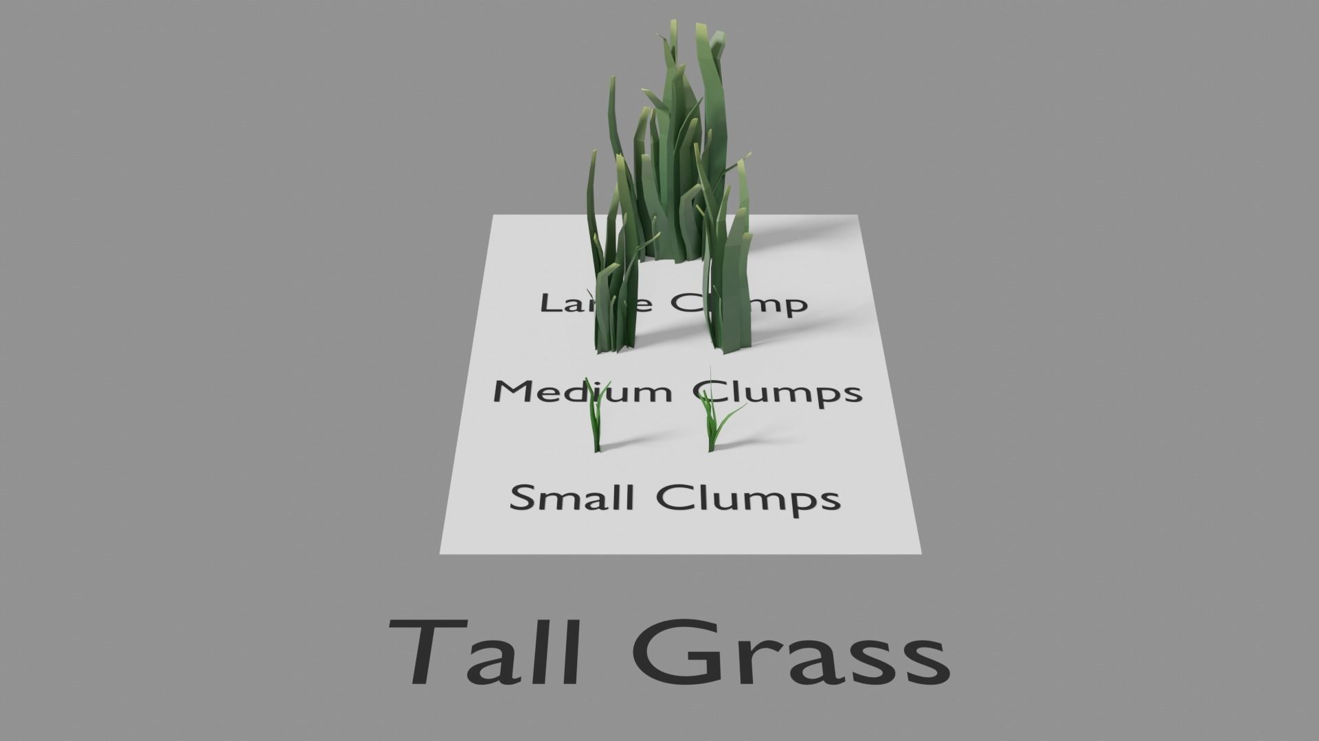 Low Poly Grass and Fern Pack Low-poly 3D model_5