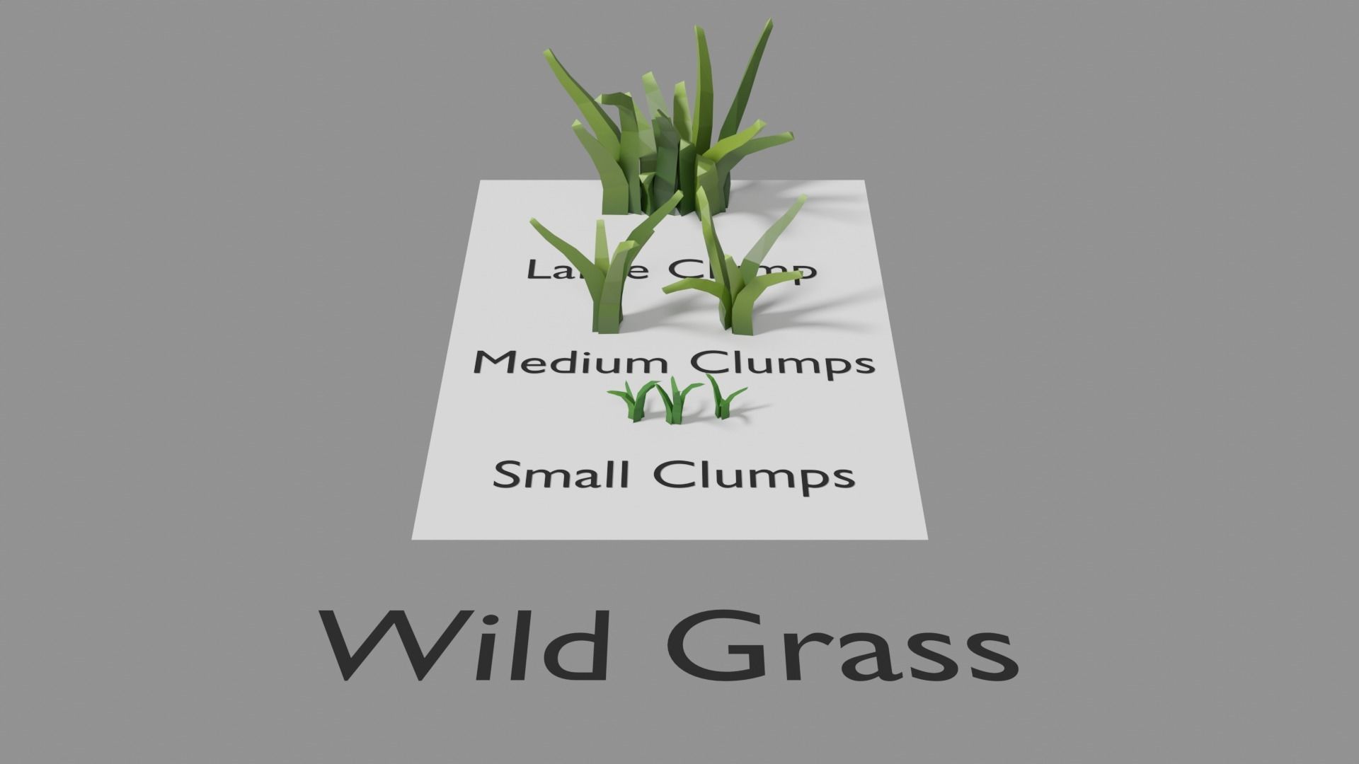 Low Poly Grass and Fern Pack Low-poly 3D model_4