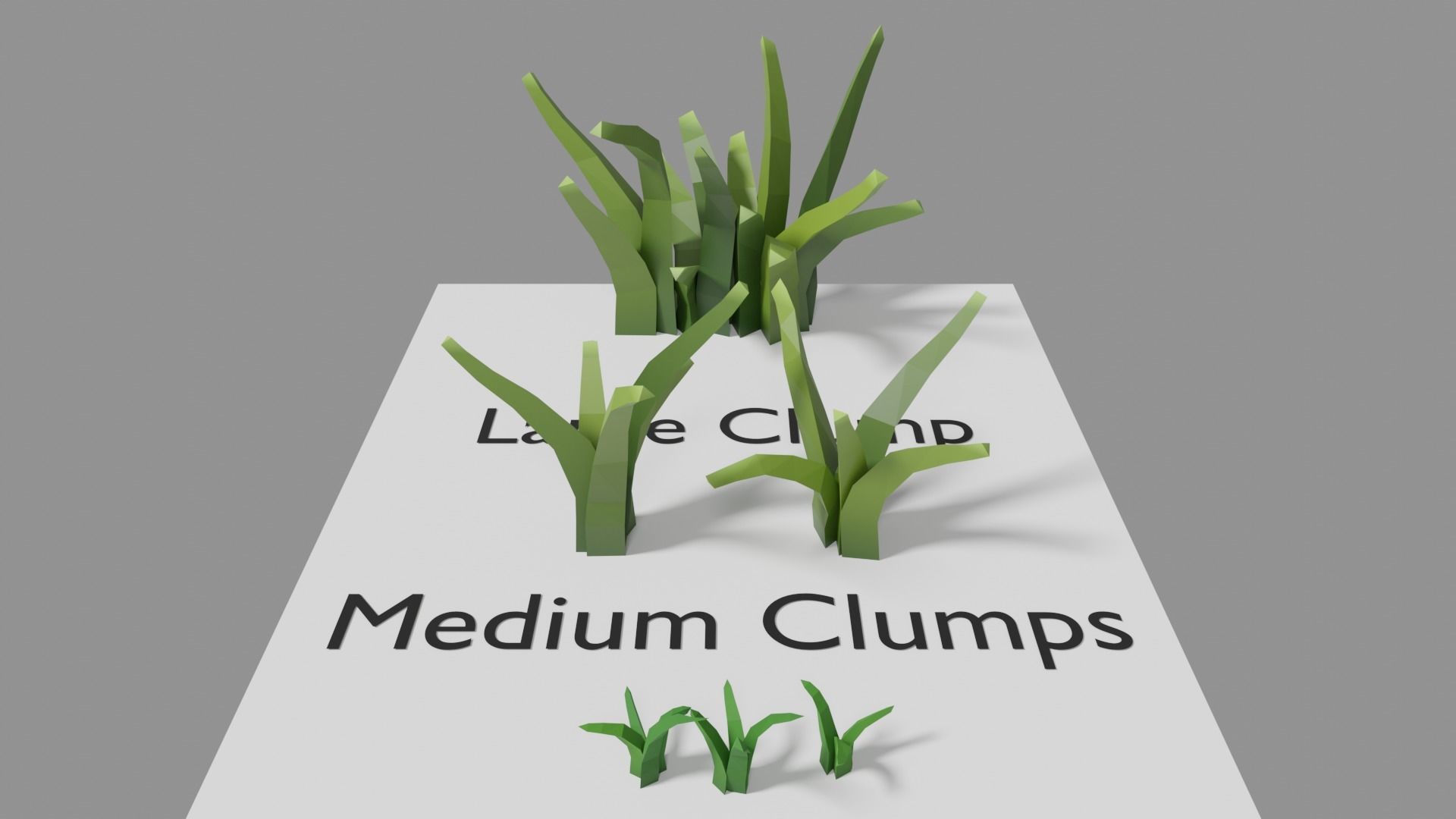 Low Poly Grass and Fern Pack Low-poly 3D model_14