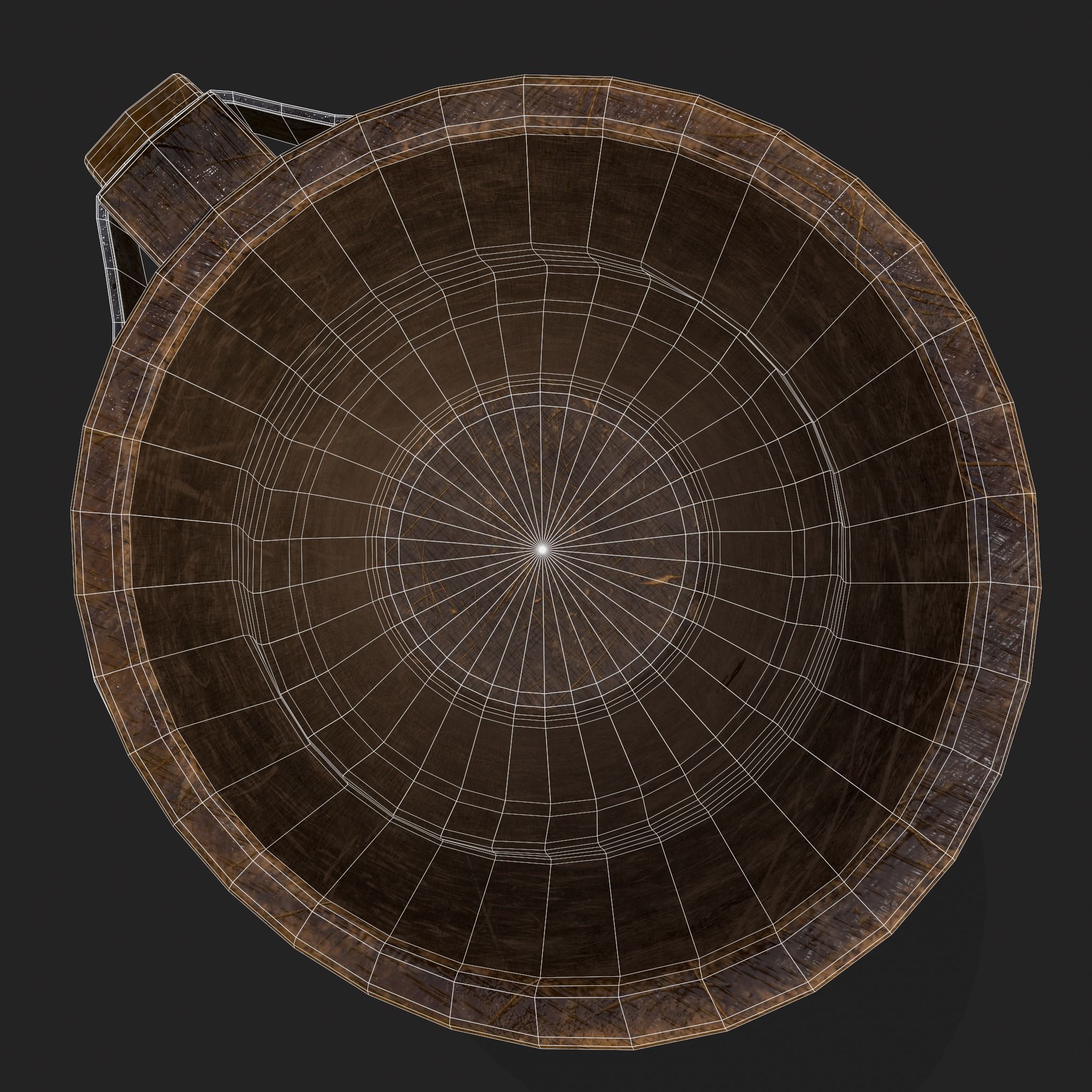 Rustic Wooden Beer Pitcher Low-poly 3D model_12