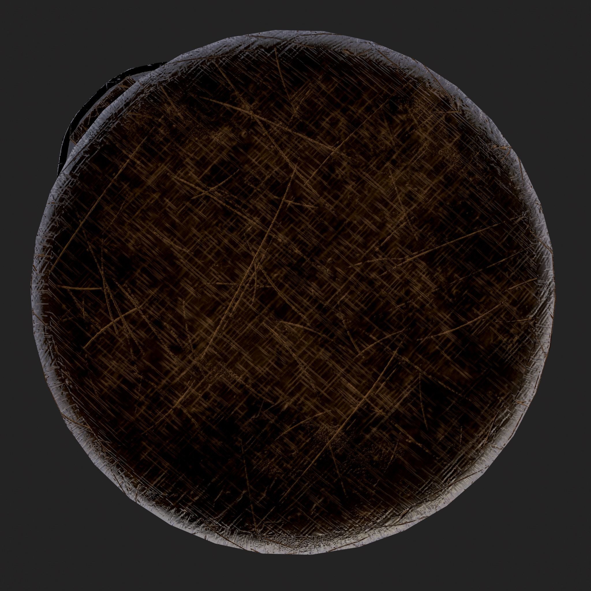 Rustic Wooden Beer Pitcher Low-poly 3D model_17