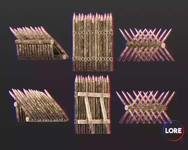 Medieval Collection Defense Spiked Walls 