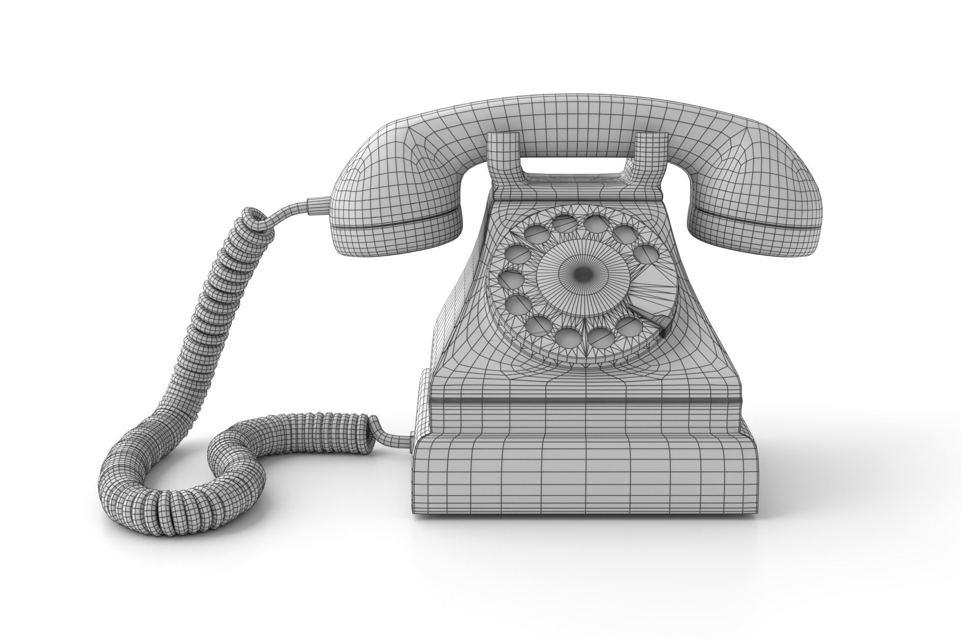 Old telephone 3D model_12