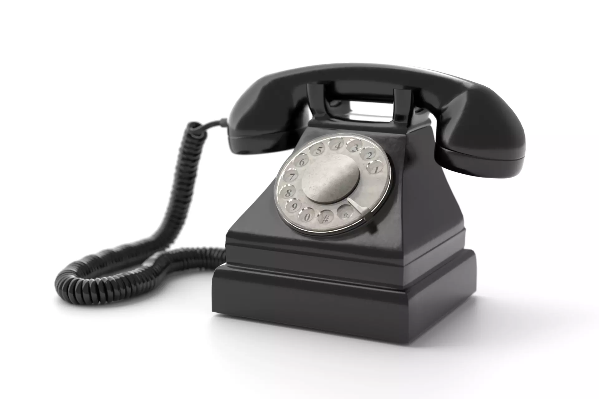 Old telephone 3D model_0