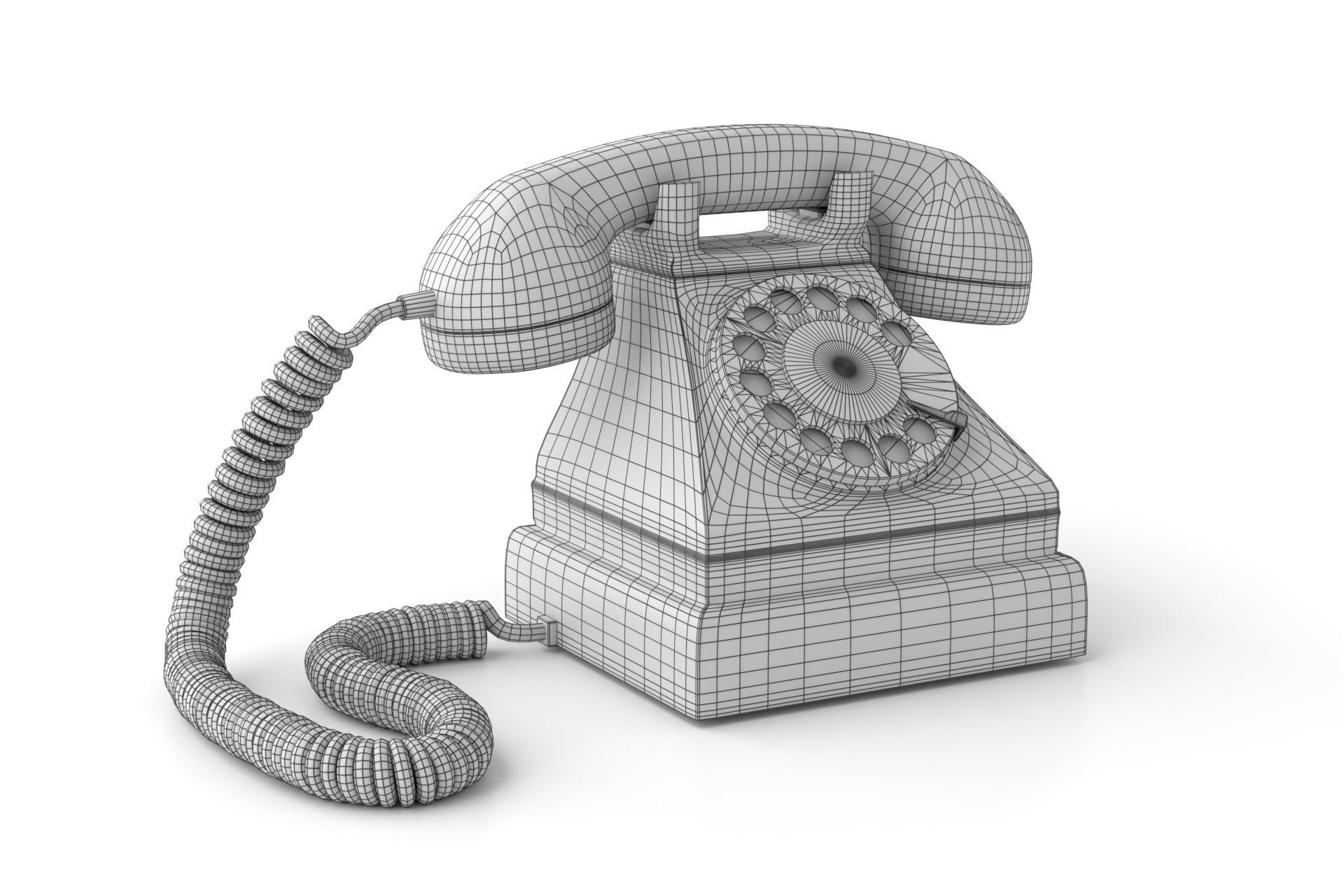 Old telephone 3D model_13