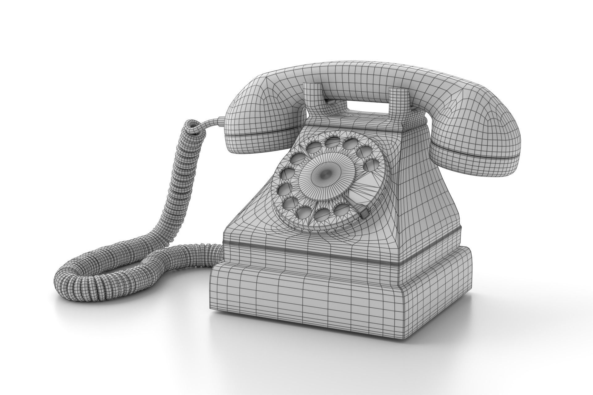Old telephone 3D model_11