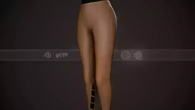 Female Brown Leather Pants 