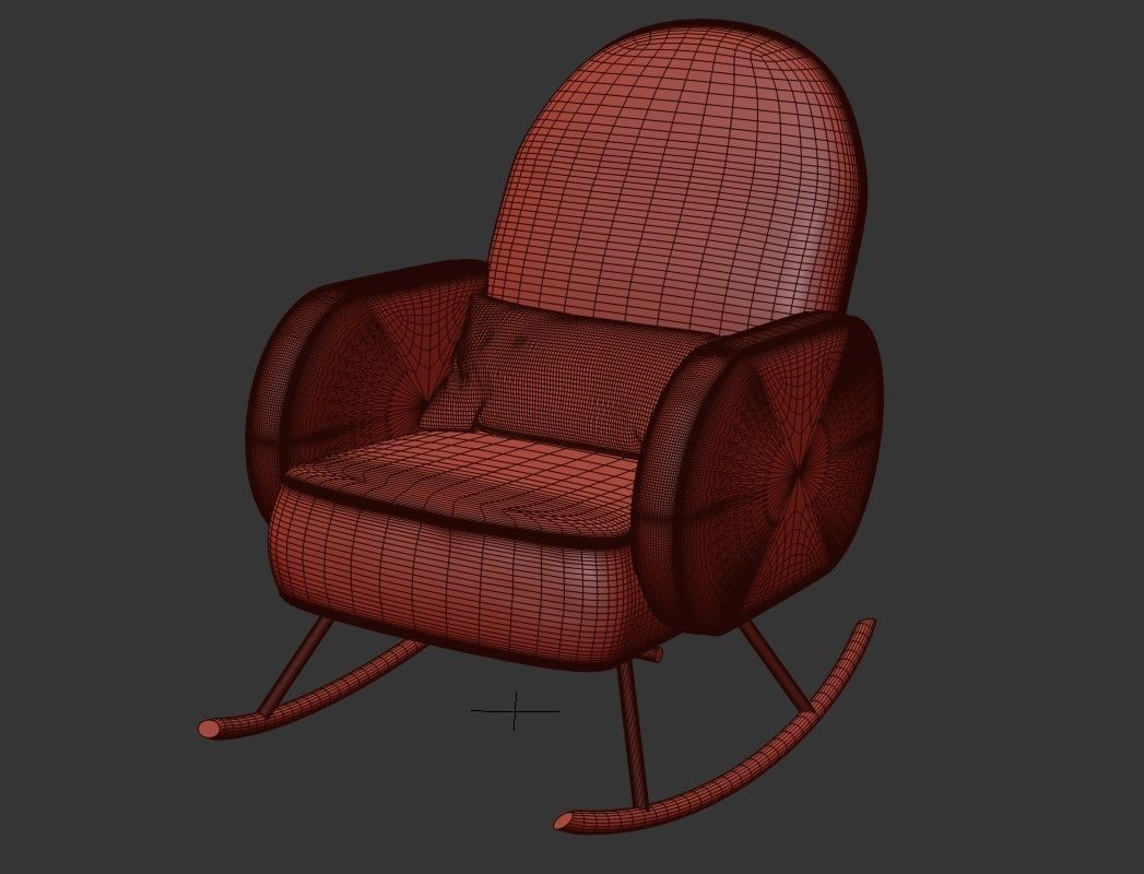  Nursery Chair Compass Rocker  3D model_1