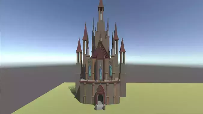 Castelo 3D castle with spires and towers