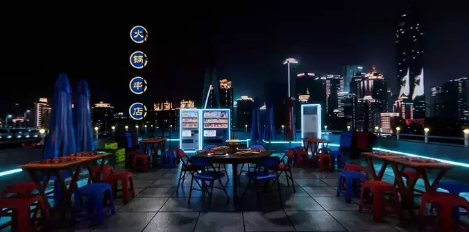 Rooftop hot pot Restaurant