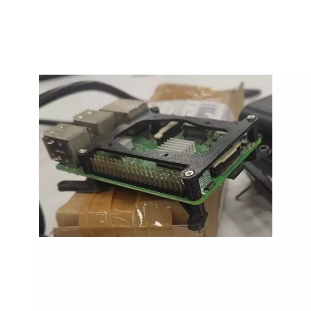 Raspberry pi 2 3 4 to ssd hdd 25 with fan holder 3D print model_0