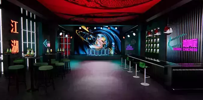 Industrial style bar