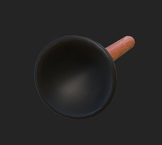 Plunger wooden handle Free 3D model_2