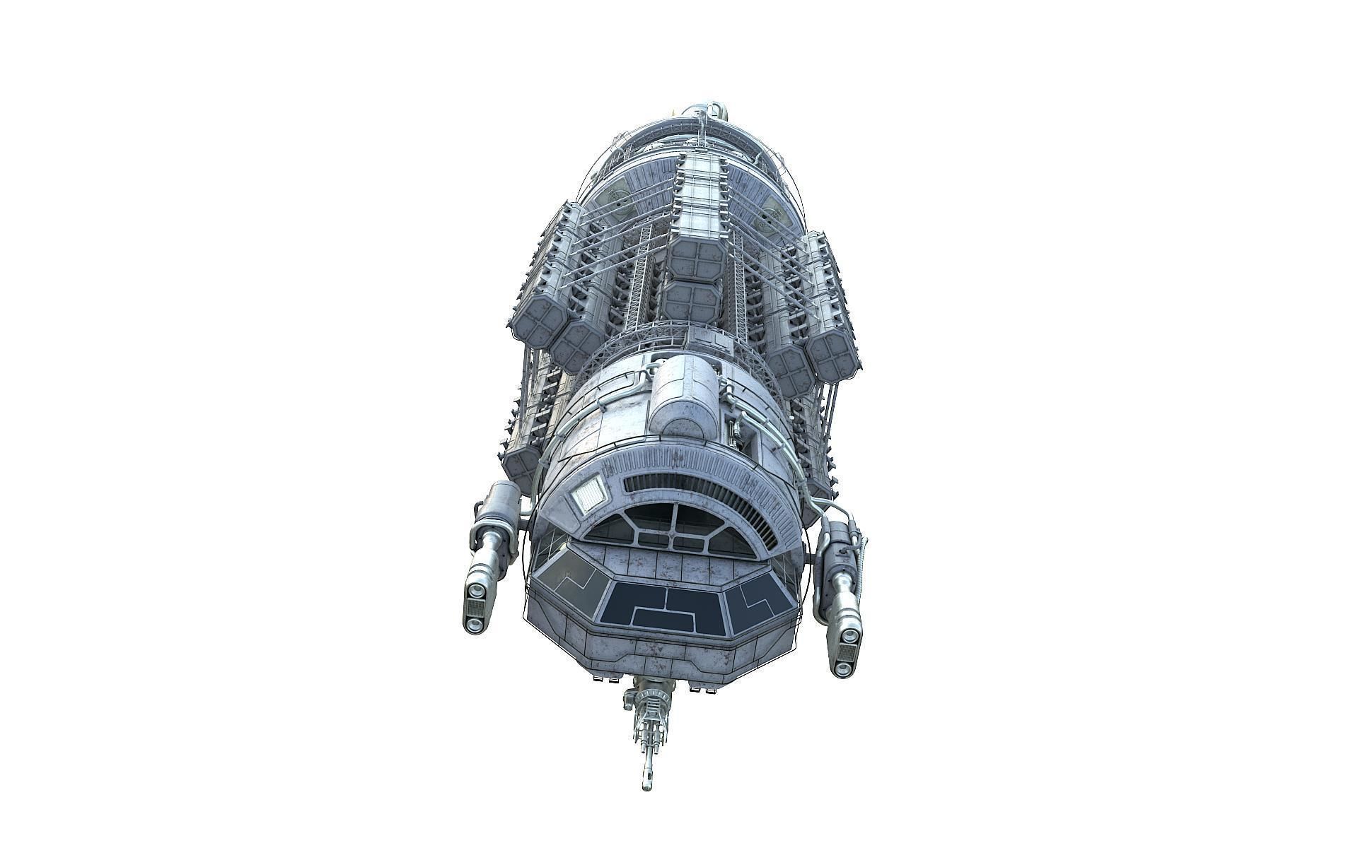 Scifi Space transport 3D model_4