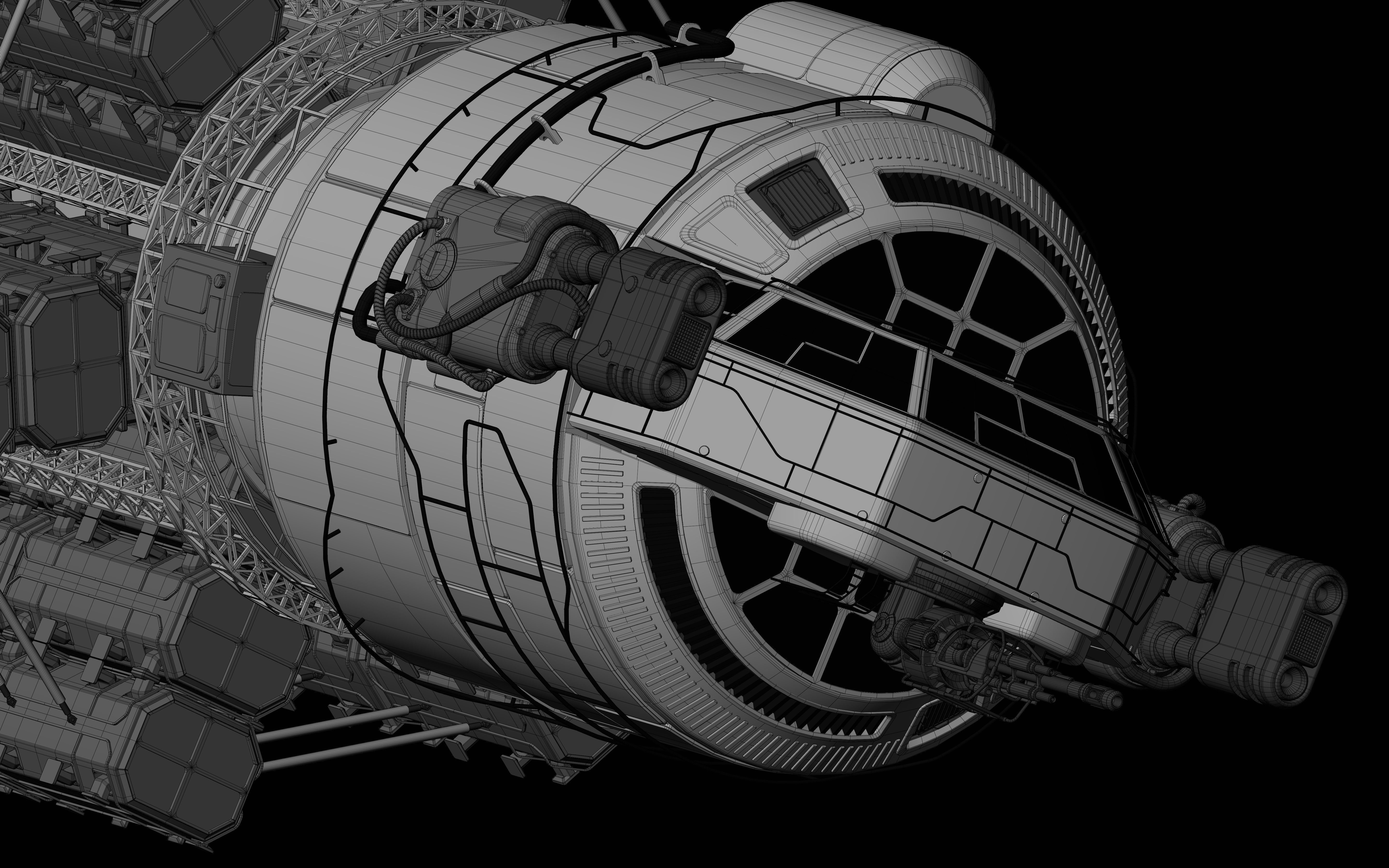 Scifi Space transport 3D model_25