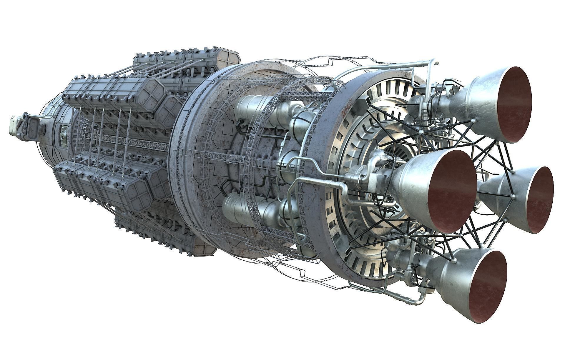 Scifi Space transport 3D model_7