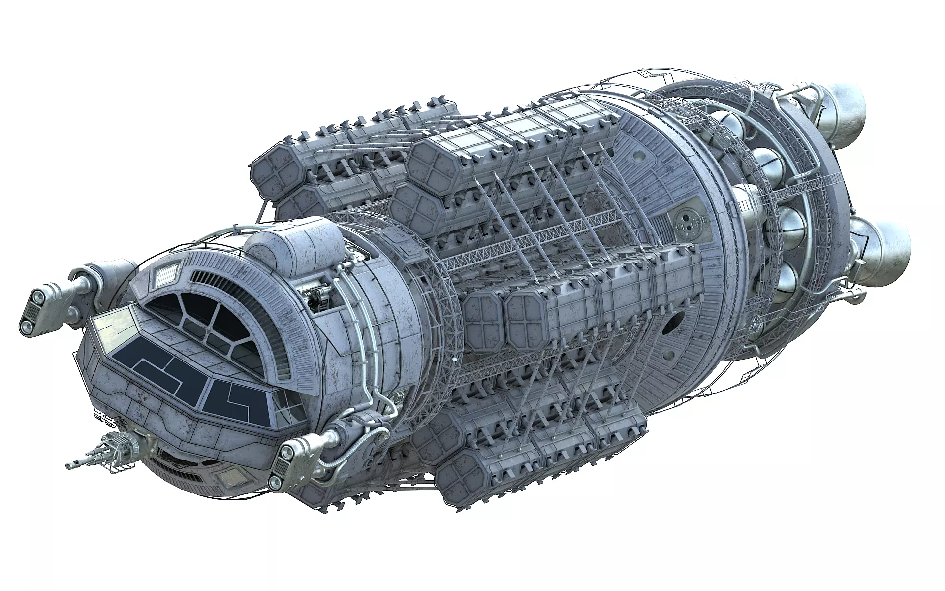 Scifi Space transport 3D model_0